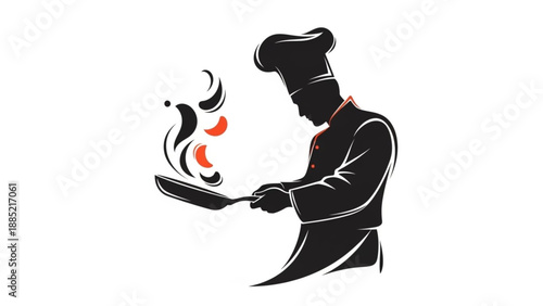 Chef black and white
