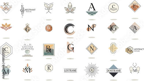 Set of vector icons for web design featuring travel and summer vacation symbols like a nautical sea boat, sun pictogram, and holiday sign illustration