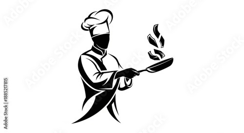silhouette of a chef