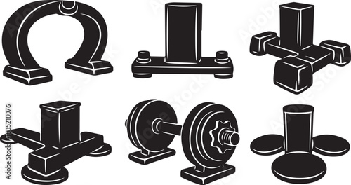 Various Gym Equipment for Fitness and Strength Training Sessions