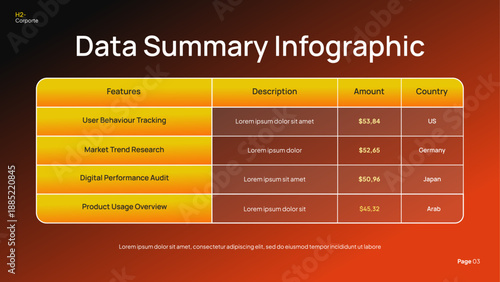 Data Summary Infographic