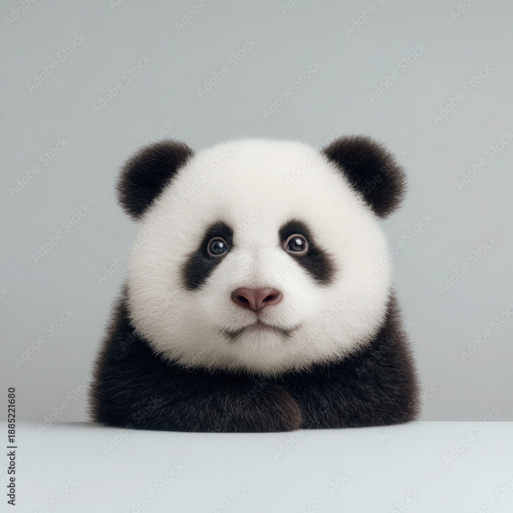Fototapeta premium Relaxed panda resting peacefully in a calm and serene environment, evoking feelings of tranquility. National Panda Day
