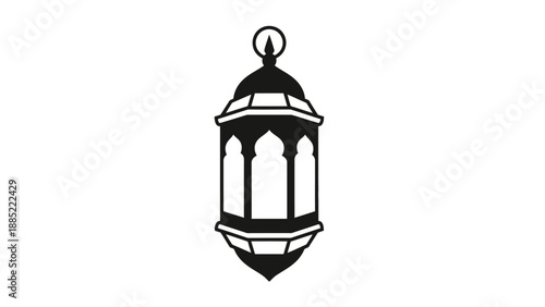 Islamic Lantern Icon Simple Design for Eid and Ramadan