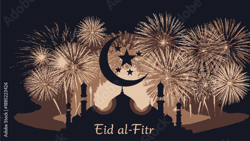Eid al Fitr Celebration with Fireworks