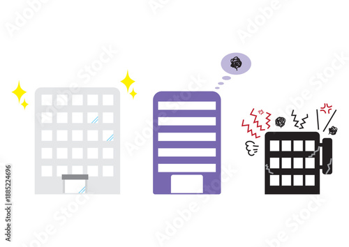 ホワイト企業、パープル企業、ブラック企業イメージ