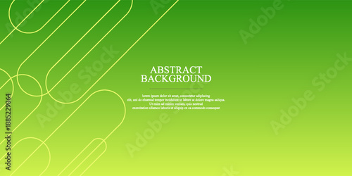 Abstract Green Gradient Background with Rounded Geometric Lines. Modern concept for graphic design, background, web design, poster, banner, book, slideshow.