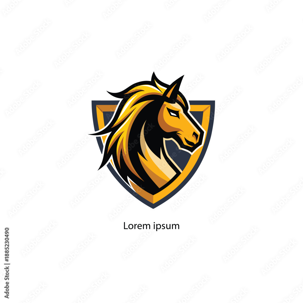 Fototapeta premium horse shop logo design vector 