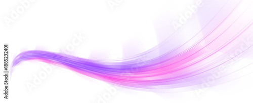 Pink purple neon track pulses with smooth light waves. PNG