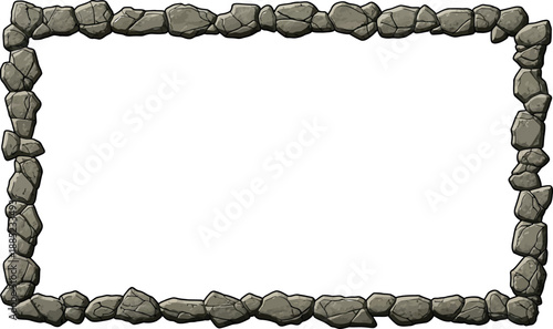 Stone Frame: A meticulously crafted stone frame, perfect for adding a touch of rustic charm to any design. A versatile and elegant design element.