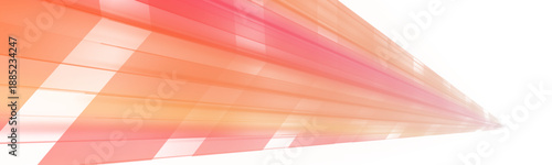 Orange light speed track flows with smooth luminous gradients and motion blur. PNG