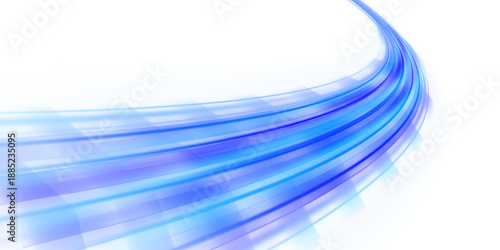 Neon blue speed track creates clean futuristic acceleration. PNG