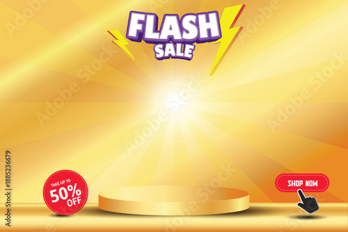 golden sale banner