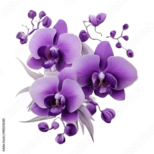 orchid flowers isolated on white background