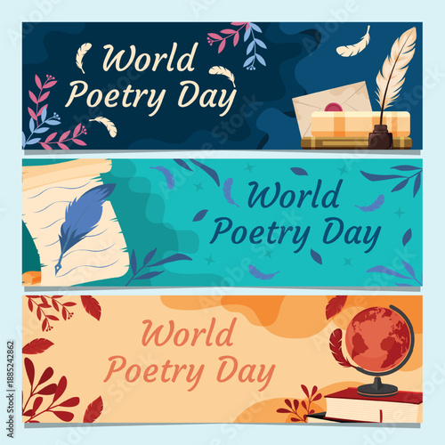 Celebrating world poetry day with artistic depictions of writing and inspiration