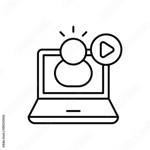 Video Lecture vector icon