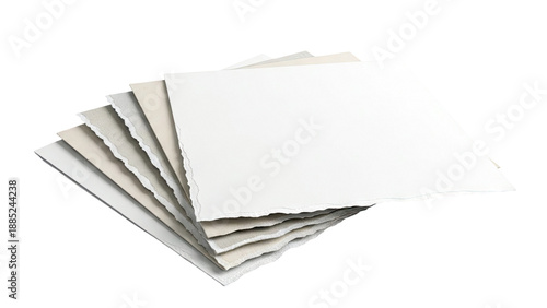 Stack of Torn Paper Samples