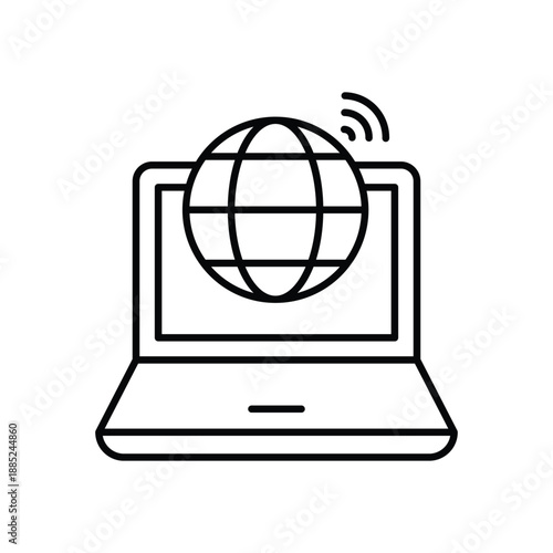 Online Work vector icon