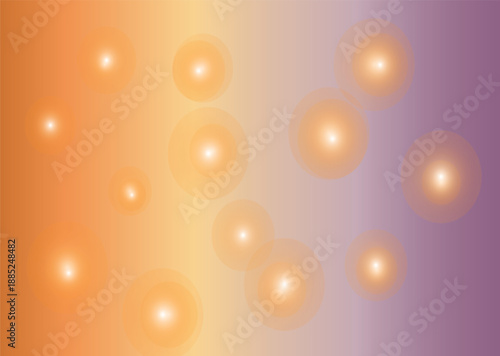 Beautiful abstract background of blurred golden bokeh lights on a dark to light gray backdrop