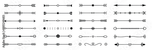Divider elements, showcasing ornamental border flourishes designed as versatile vector graphics for layouts and templates.