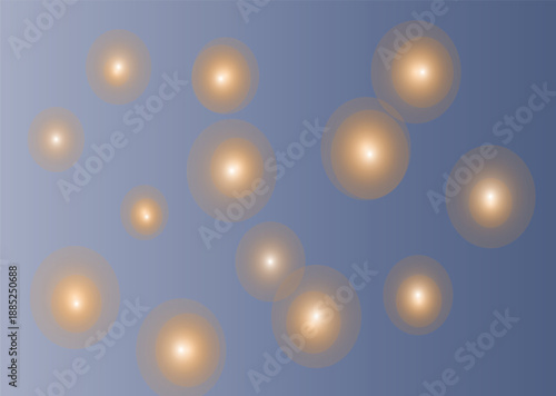 Abstract bokeh light pattern in golden tones with a subtle gray to white gradient