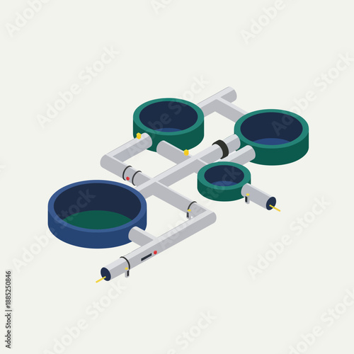 Laboratory Equipment with Various Sized Containers.