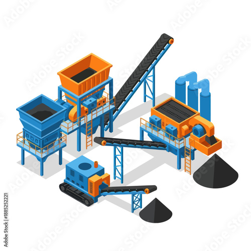 Industrial Crushing Plant Equipment Machinery.