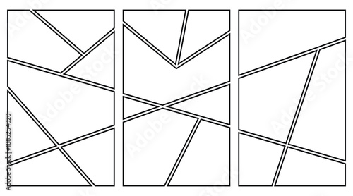 Book Panel Frame Design with Modern Layout, vector illustration.
