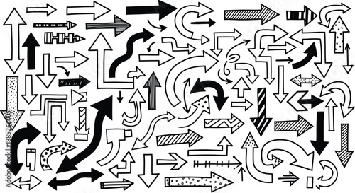 Complex navigation arrow set