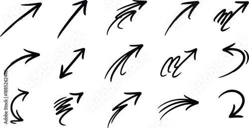 Hand drawn arrow set