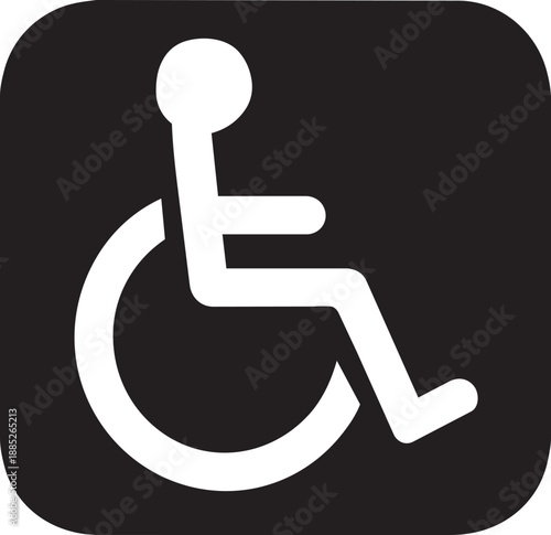 Handicap accessible sign toilet wheelchair icon bathroom