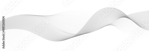 Abstract ribbon in wave motion, an elegant and minimalistic design featuring a graceful, flowing ribbon creating a sense of dynamic movement and subtle curves.