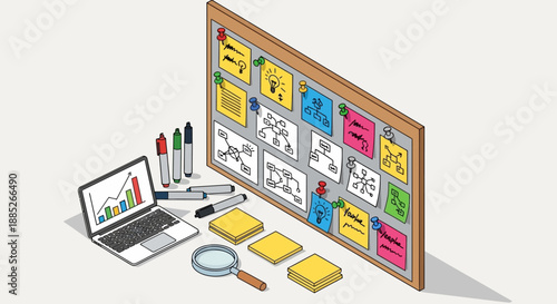 Project Planning and Analysis on Bulletin Board.