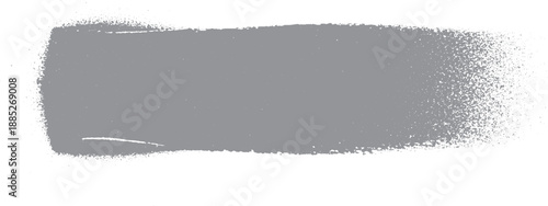 Gray paint stroke on white background a single brushstroke of paint a textured and artistic element.