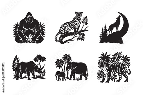 German Shepherd Working Action Dog Silhouette