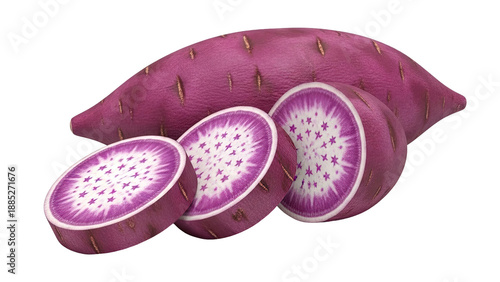 Purple Sweet Potato Slices