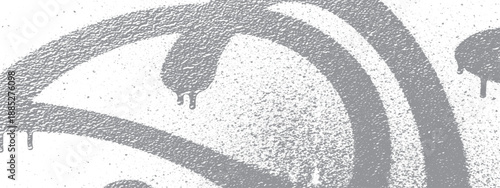 Abstract graffiti art on a wall with spray paint drips and textured lines.