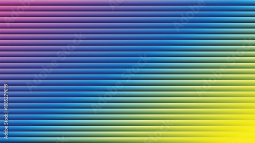 Horizontal ribbed texture features a wide colorful gradient spanning from purple and blue shades into bright yellow areas, providing a clean advertising surface.