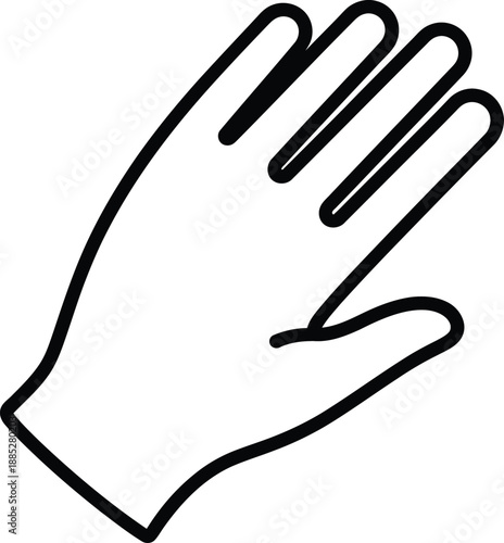 Healthcare hand hygiene medical glove icon illustration