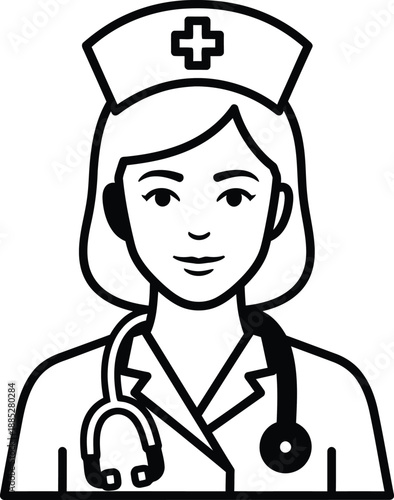 Nurse healthcare professional medical illustration