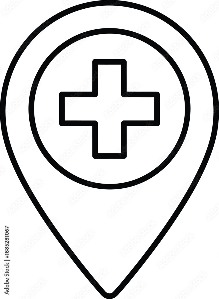 Obraz premium Healthcare navigation and location services for medical facilities