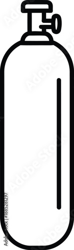 Oxygen cylinder in healthcare medical oxygen therapy equipment