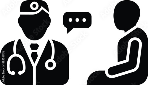 Healthcare professional and patient communication in medical setting
