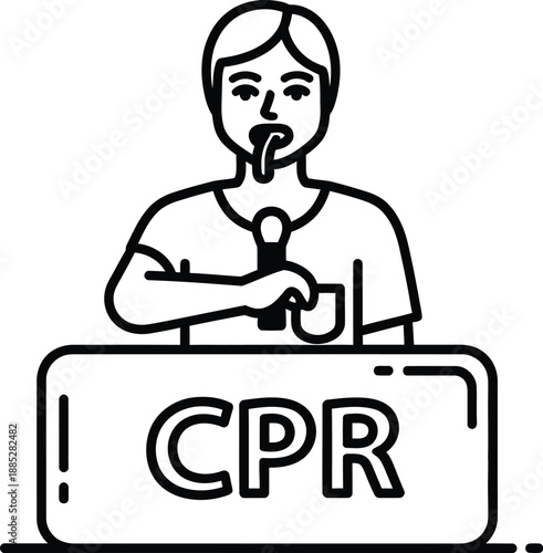 Healthcare professional performing cpr training and first aid techniques