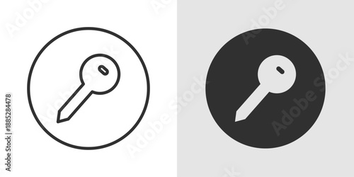 Security Key Icon representing secure access, authentication, encryption, password protection, and digital security systems.