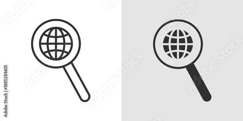 Search Engine Icon representing web search, information indexing, and intelligent data retrieval systems.