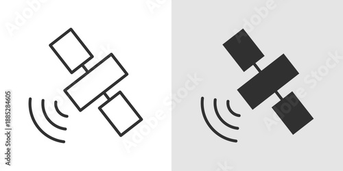 Satellite Icon representing space communication, global connectivity, and orbital technology.
