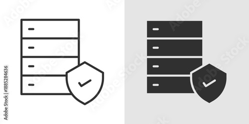 Secure Server Icon representing protected data storage, encrypted systems, and cybersecurity infrastructure.