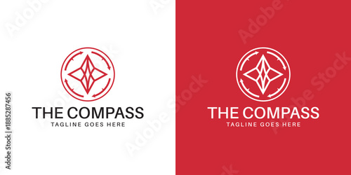 Compass Navigation Logo Design for Travel