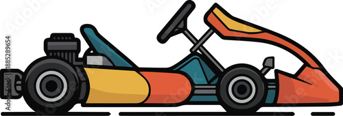 A cartoon illustration depicts a vintage camera with a bright yellow body and dark details