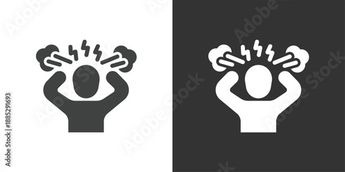 Mental Pressure icon. Solid glyph series icon